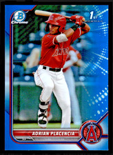 2022 Bowman Chrome Prospects Adrian Placencia RC Blue Refractor #BCP-205 -/150