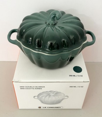 【美品】LE CREUSET　ピーマンココット　グリーン　18cm ビンテージ RARE Le Creuset Pumpkin Mini Cocotte Artichaut Green Thanksgiving