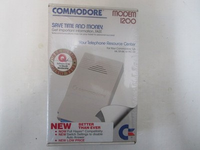 COMMODORE 1670 MODEM 1200 BAUD FOR C64 64C VIC-20 C128 NOS SEALED L9   