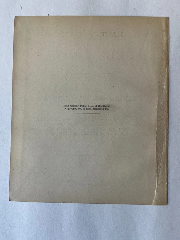 Camiseta 1900 NUEVA Mapa del Estado en Marco Flotante fm Rand McNally Atlas VER DESCRIPCIÓN Foto 4 de 4