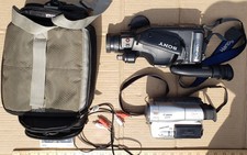 Canon ES75 Sony CCD-F401 Hi 8 800X 8mm Video Camcorder Lot Digital Zoom w/ Bag