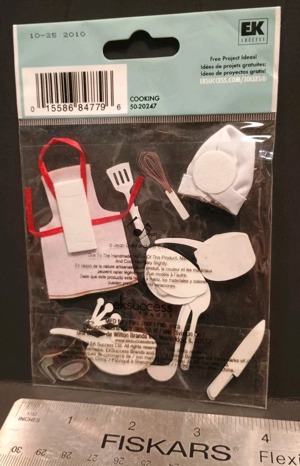 Jolees Boutique Sticker Pack 1 Sheet Scrapbooking EK Success COOKING - Image 2 of 2