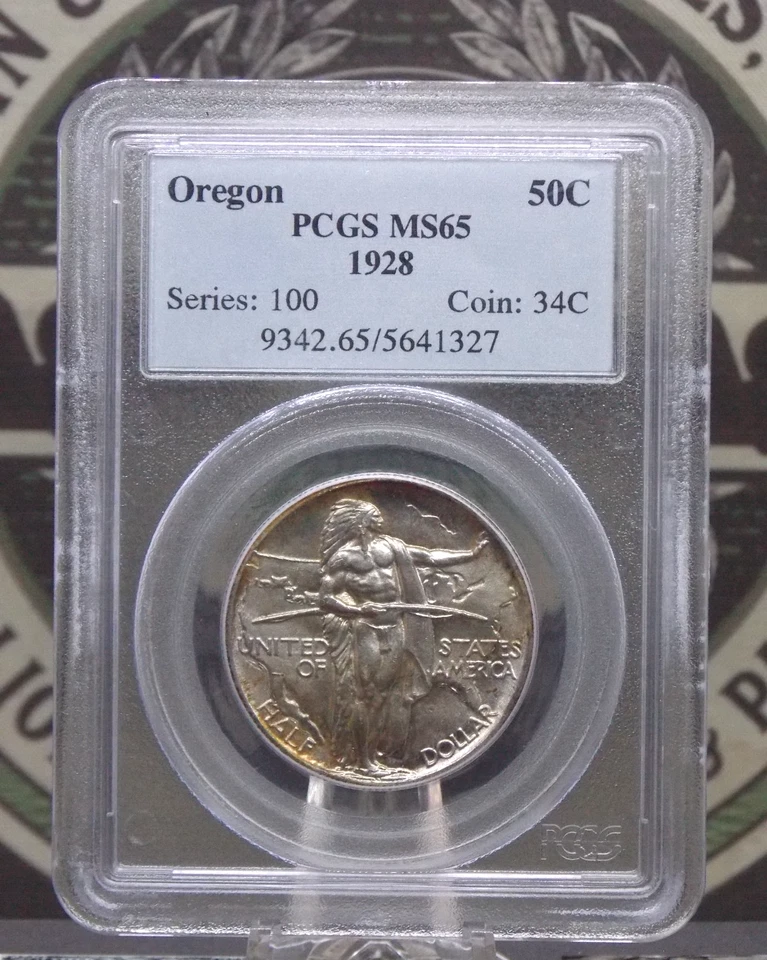 1928 Commemorative *OREGON TRAIL* Half Dollar 50c PCGS MS65 #327 Gem ECC&C, Inc. - Image 3 of 4