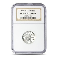 1/4 oz Proof American Platinum Eagle PR/PF70 (Random Year, Label, PCGS or NGC) 2962.72 per troy oz