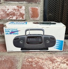 VINTAGE SUNTONE RR2000 Mini 8"  Boom Box Portable AM/FM Radio