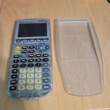 TI-83 Plus Fully Transparent Silver Edition Clear Graphing Calculator w/ Cover