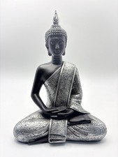 Buddha Statue Thai Meditation Resin Vintage Fengshui Buddhism Figurine 8x6x3inch