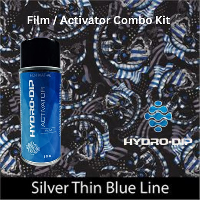 Hydro Dip  Film Activator Combo Kit HD-FLG1119 Silver Thin Blue Line