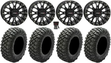 System 3 ST-3 Black 14" Wheels 30" Crawler XG Tires Kawasaki Brute Force IRS