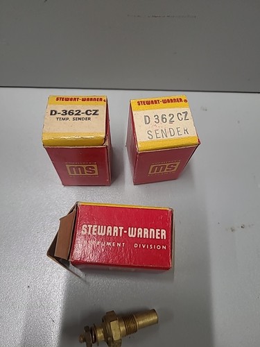 (3) NOS Vintage Stewart Warner Brass Temperature Sensor 12v #D-362-CZ For Chevy - Bild 3 von 3