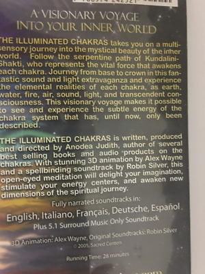 Chakras DVD The Illuminated Chakras Multi Language Edition