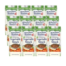  Unsalted Vegetable Stock, 8.25 Oz Carton, (Pack Of 12)