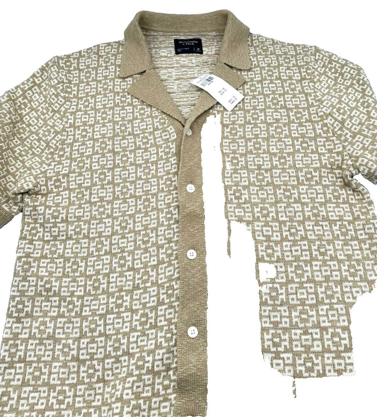 Abercrombie & Fitch Cotton Short Sleeve Casual Button-Down Shirts for Men