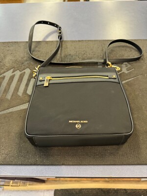 Michael Kors Jet Set Large Nylon/Leather Gabardine Messenger Bag 