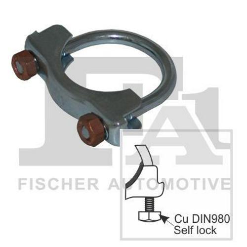 Collier De Serrage Double Tuyau Échappement 55 Mm - Raccord Réparation Inox, Longueur 95 Mm