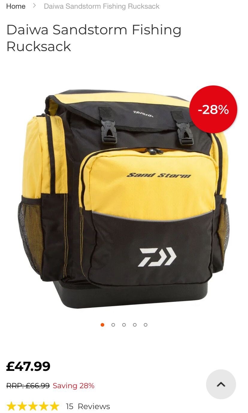 Daiwa Sandstorm Sea Rucksack Fishing Bag eBay