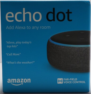 Amazon Echo Dot 3rd Gen - Smart speaker with Alexa - Charcoal - BRAND NEW IN BOX