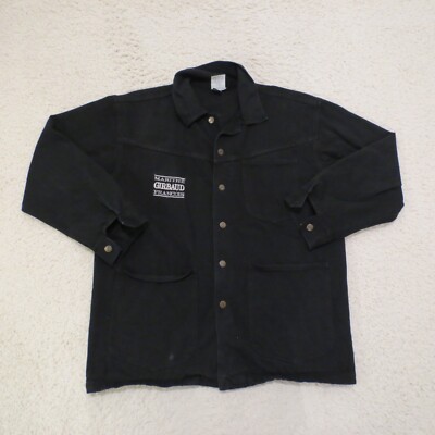 ジャケット・アウター Marithe Francois Girbaud complementsCoat Marithe Francois Girbaud Jacket Mens L Black Denim Chore Coat