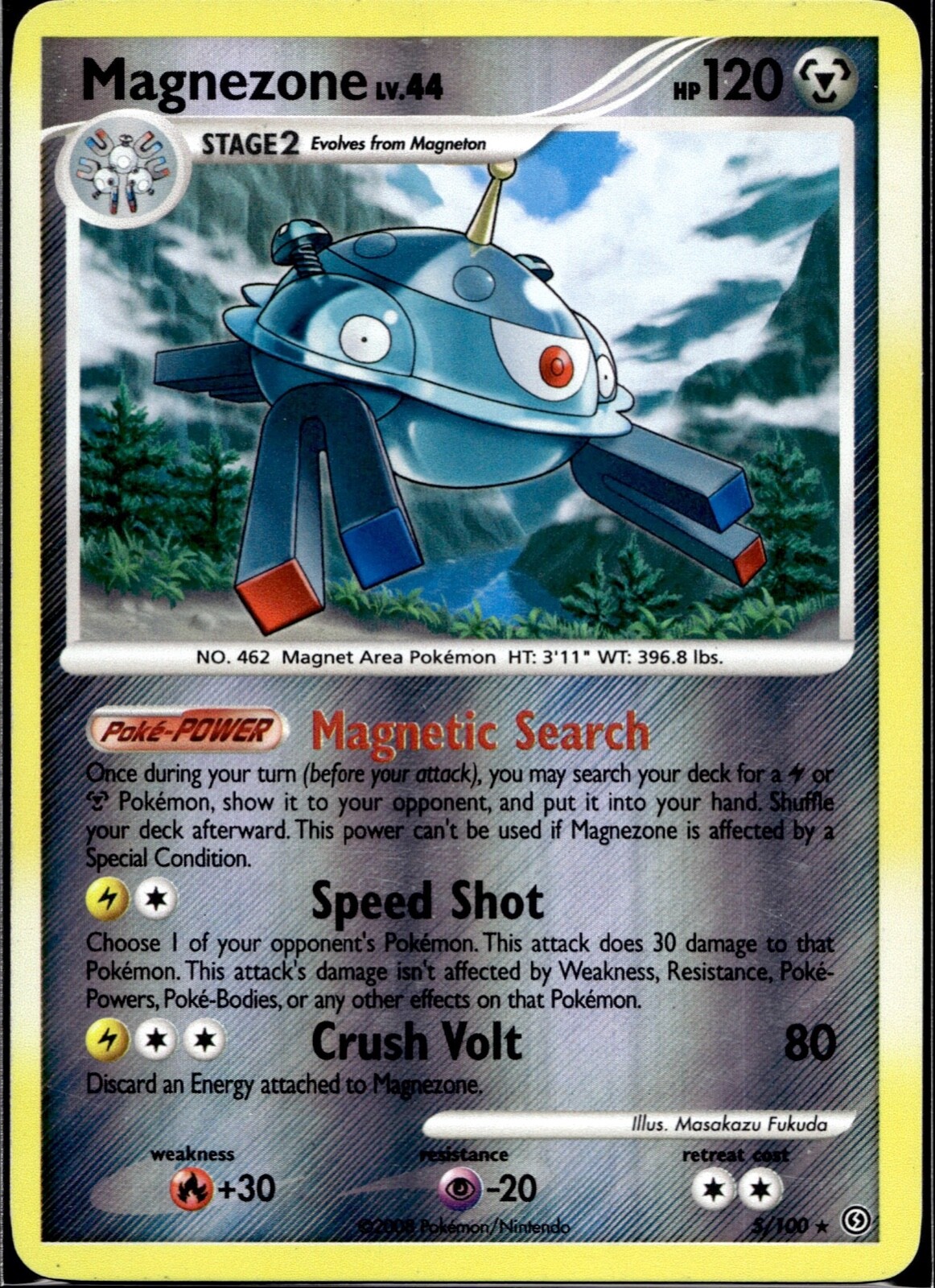 Magnezone 5/100 Reverse Holo Stormfront Pokémon Card LP