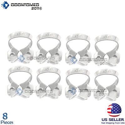 Pack of 8 - Dental Rubber Dam Clamp #13A Endodontic Surgical