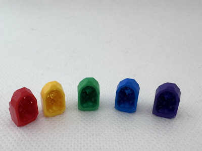 (5) LEGO Geode Crystal Mineral Gem Lot-RAINBOW COLORS- Mining Pirate Treasure