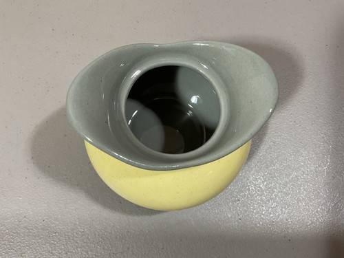 Antique Original Harker Pottery Ohio USA Covered Sugar Creamer Golden Dawn/Gray - Picture 4 of 13