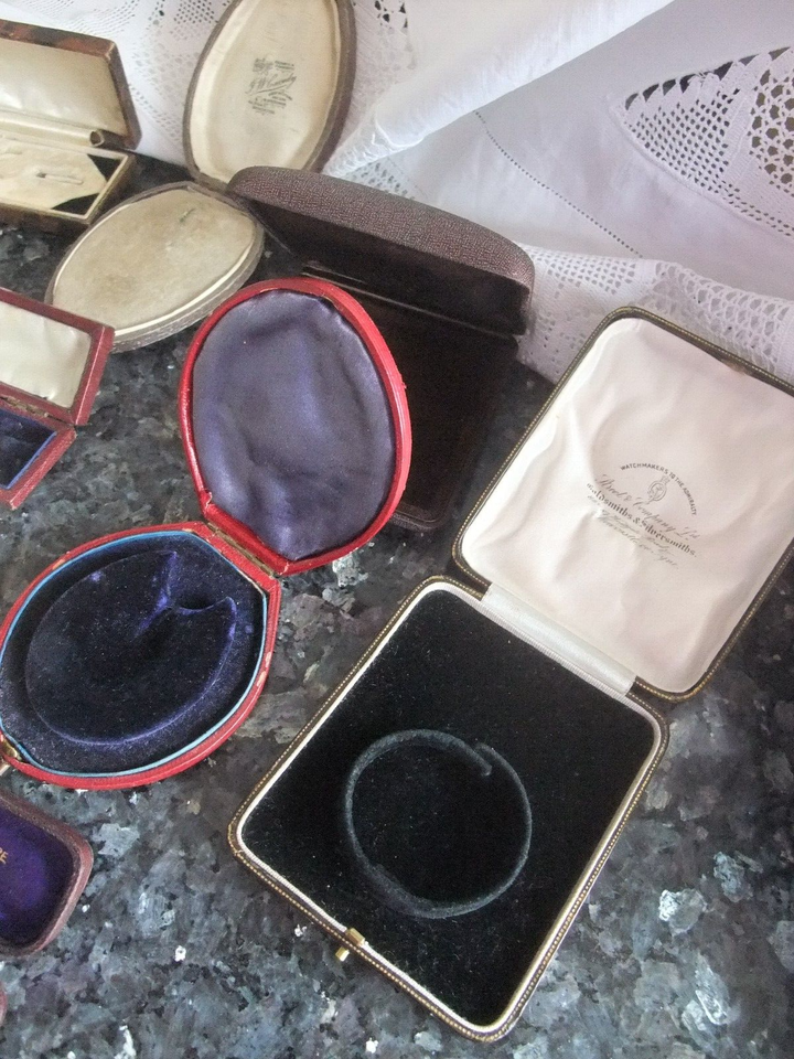 Antique and vintage Jewellery Boxes Velvet Leather etc. Sixteen eBay