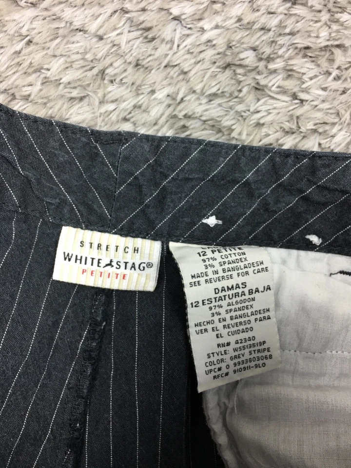 White Stag Bootcut Chino Pants Womens Size 12 Petite Gray Cotton VTG - Image 4 of 4