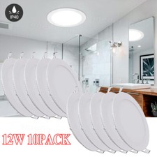 10Pack 6Inch LED Ceiling Lights Ultra-Thin Recessed Retrofits Kit 6000K Daylight