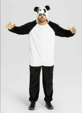 Adult Panda Bear Plush Halloween Costume Jumpsuit Size Large Hyde and Eek