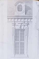 Window Elevation, Hotel Rue Des Grands Augustins, Magic Lantern Glass Slide