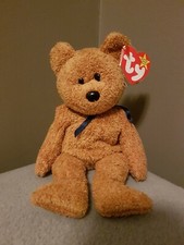 TY Beanie Babies Fuzz The Teddy Bear 1999 with TAG NO Protector Good Condition