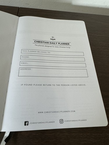 Christian Daily Planner Sermon Notes Prayer Journal Diet Budget Organizer Boxed - Picture 6 of 19