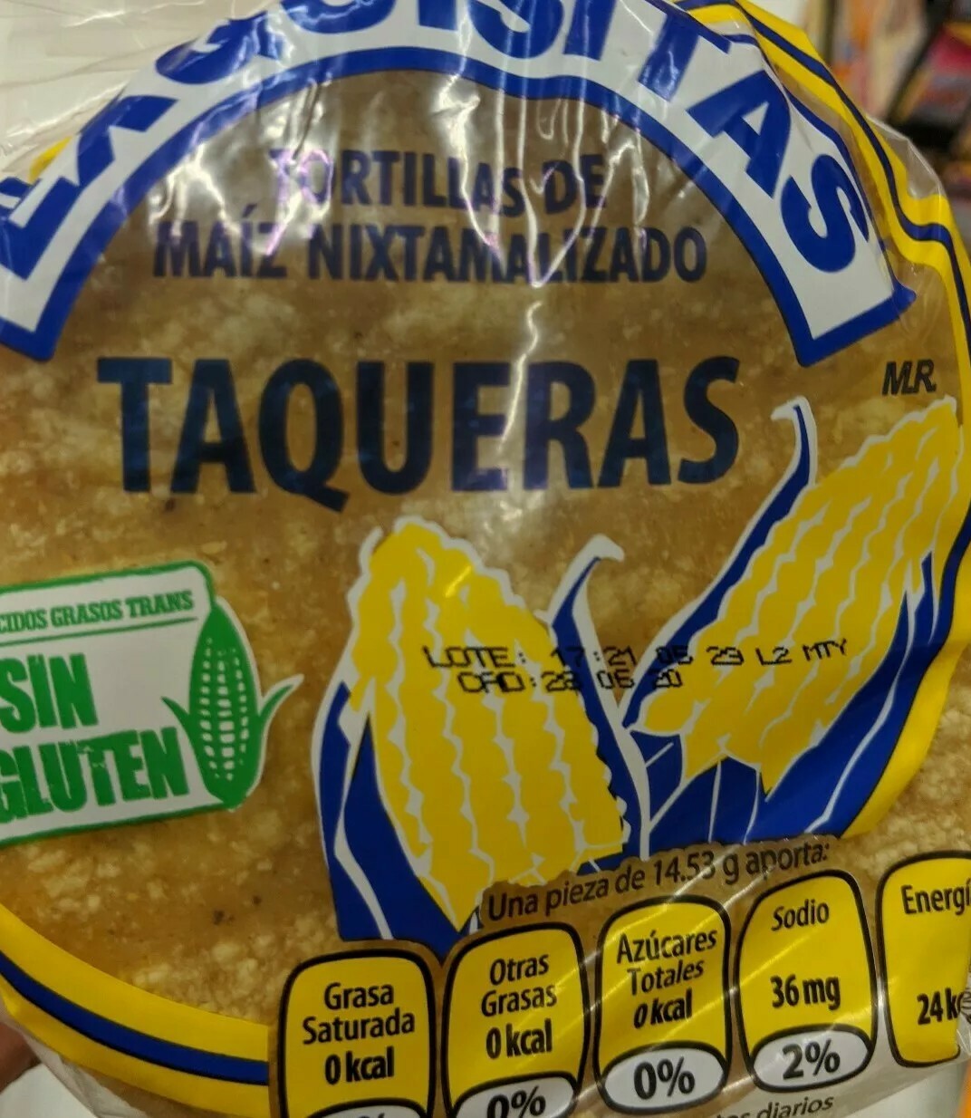 6 pack of Tortillas de maíz Exquisitas taqueras amarillas con sabor