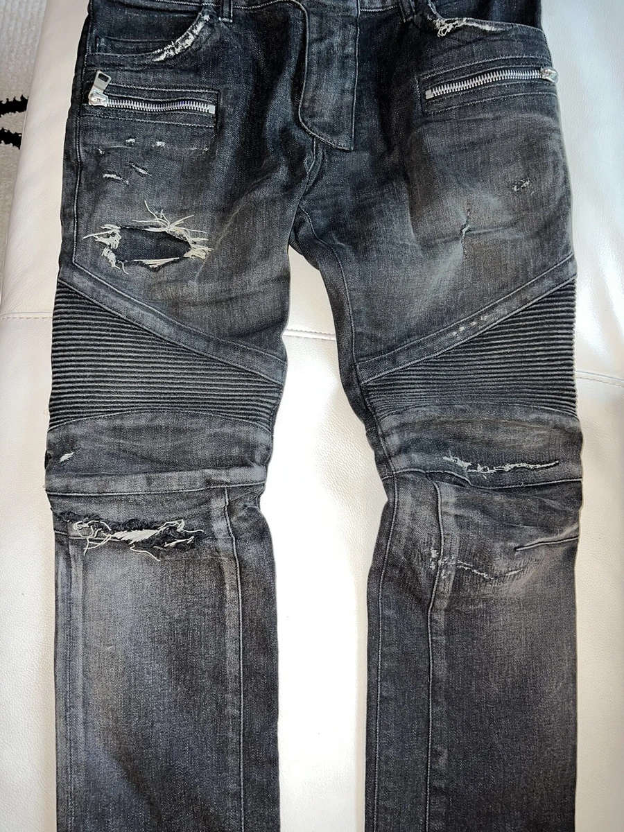 Authentic Men s Balmain Biker Denim Jeans 1000 Authentic. Hard To Find Style
