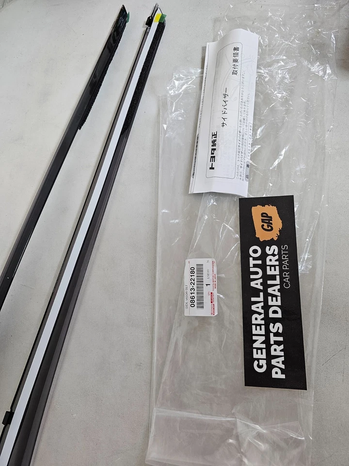 Genuine TOYOTA JZX100 Chaser Window Side Roof Door Visor Rain Guard Rh & Lh SET Foto 4 de 4