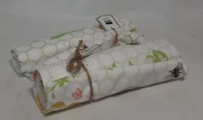 2 Now Designs Danica Kitchen Tea Towels 18x26” Pastel Spring Bugs, Cotton