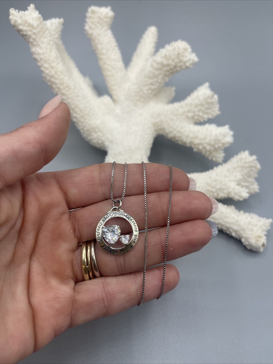 Stunning Sterling Silver 925 Necklace With Pendant Beautiful