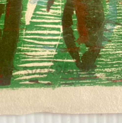 Zolita Sverdlove Original Pencil Signed Color Woodcut Studied in Provincetown MA - Picture 4 of 7