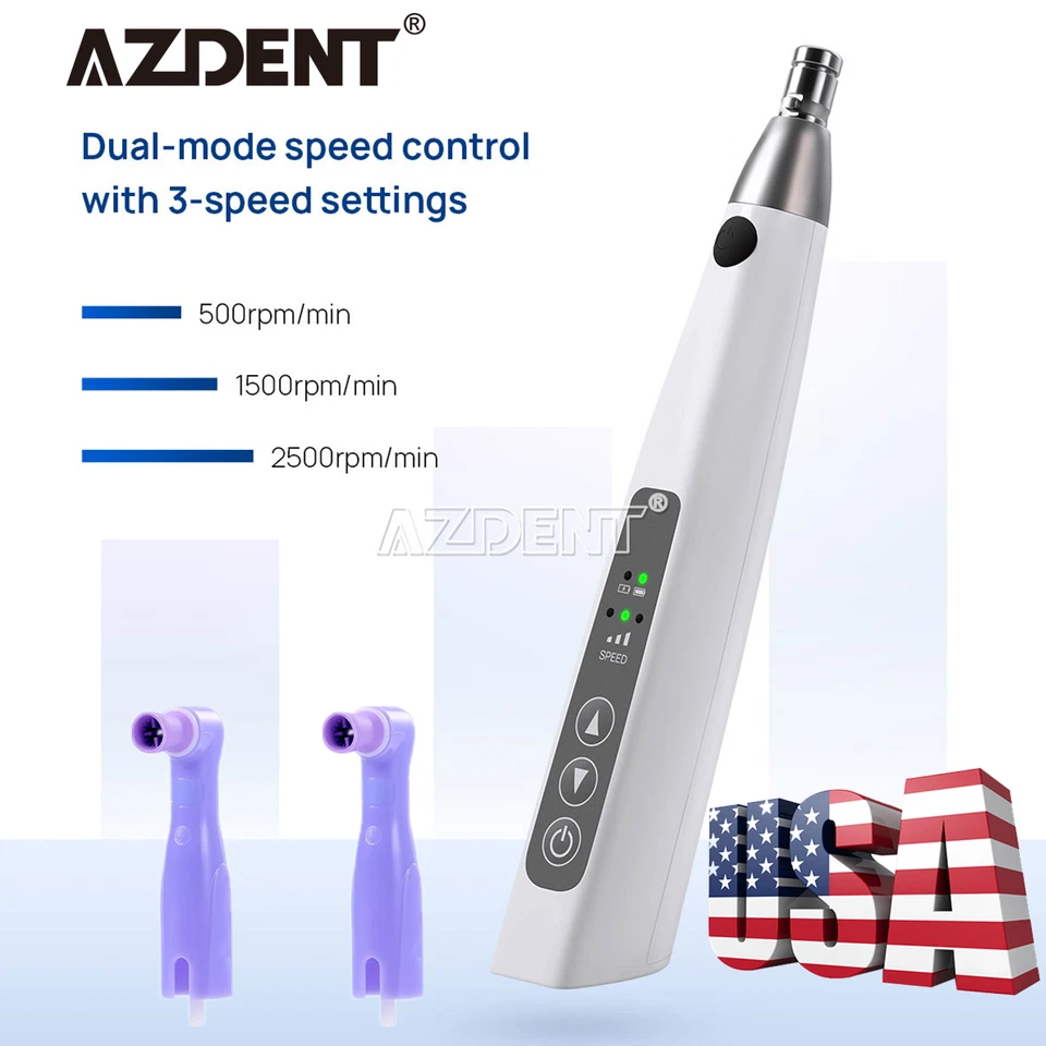 AZDENT Dental Inalámbrico Higiene Proficio Pulido Pieza de Mano Giratoria 360° Foto 2 de 4