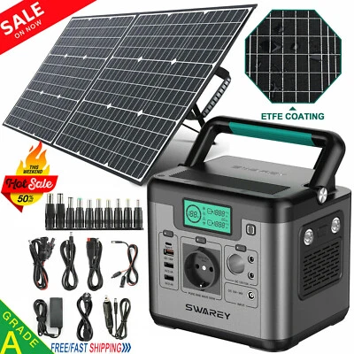 SWAREY Tragbare Power Station 518Wh Solargenerator mit 100W Faltbare Solarpanel