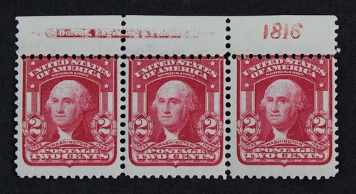 CKStamps: US Stamps Collection Scott#319 Strip Mint LH OG
