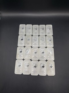 Lote de 20 barras de plata Perth de 1 oz