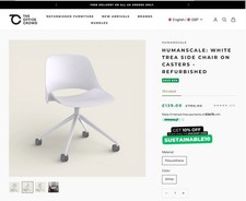 Humanscale Trea Chair – Modern Ergonomic White Desk / Dining Side Chair