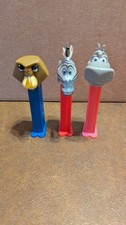 LOT OF 3 MADAGASCAR MOVIE     PEZ DISPENSERS    EXC  USED COND