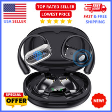 Open-Ear Bluetooth 5.4 Earbuds   Sport Wireless Headphones w Mic 50H Playtime