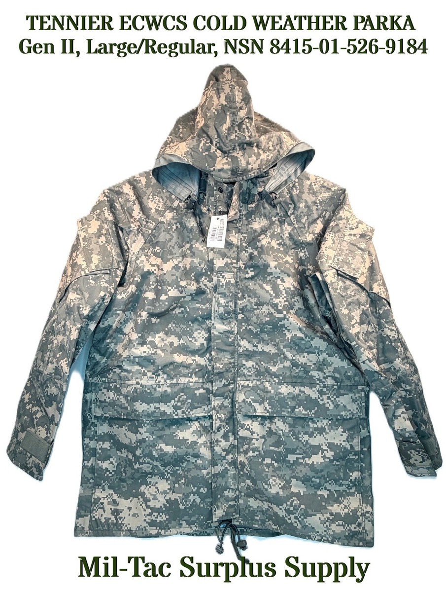 NEW TENNIER ECWCS COLD WEATHER PARKA Gen II, Large/Regular, NSN NEW TENNIER ECWCS COLD WEATHER PARKA Gen II, Large/Regular, NSN