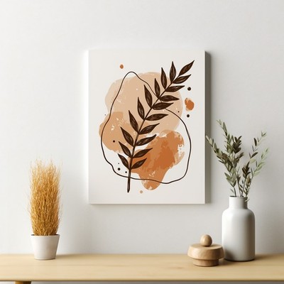 Boho Botanical Wall Art Abstract Water Color Printable Digital Download