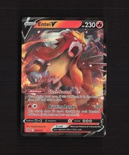 Carta Pokemon Holo Entei V 022/172 stelle brillanti ultra rara quasi nuova