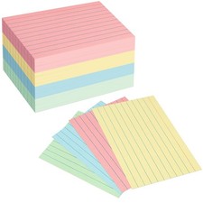 Colored 4x6 Index Cards Ruled-300 Sheets Lined Note Cards 4 x 6 Color Flashca...